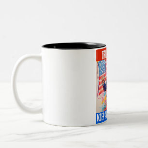 TRUMP 2024 MAKE AMERICA FIRST Two-Tone COFFEE MUG