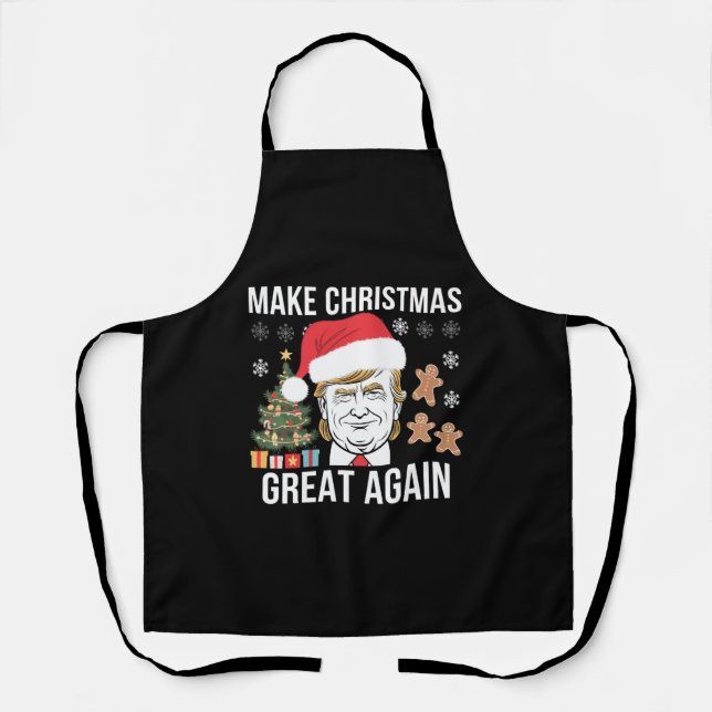 Trump 2024 Make Christmas Great Again Election Apron (Front)
