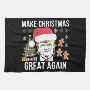 Trump 2024 Make Christmas Great Again Election Kitchen Towel