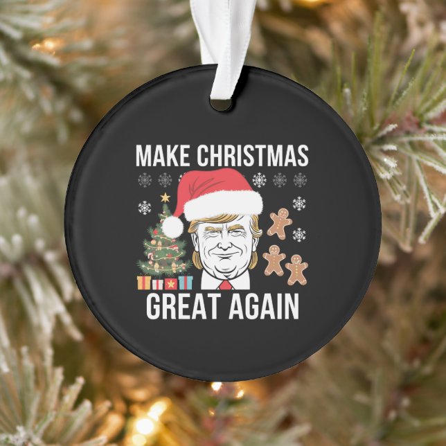 Trump 2024 Make Christmas Great Again Election Ornament (Tree)