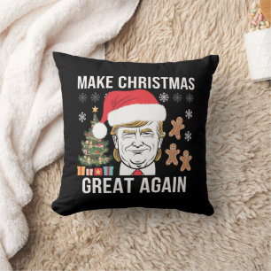 Trump 2024 Make Christmas Great Again Election Throw Pillow