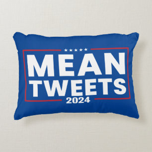 Trump 2024 Mean Tweets Election Accent Pillow