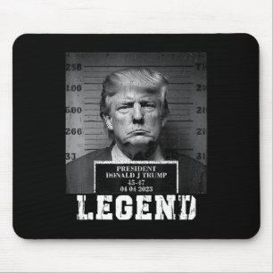 Trump 2024 Mugshot President Legend  Mouse Pad
