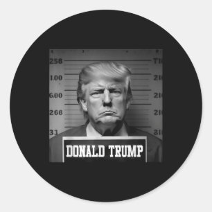 Trump 2024 Mugshot Trump Mug Shot President Classic Round Sticker