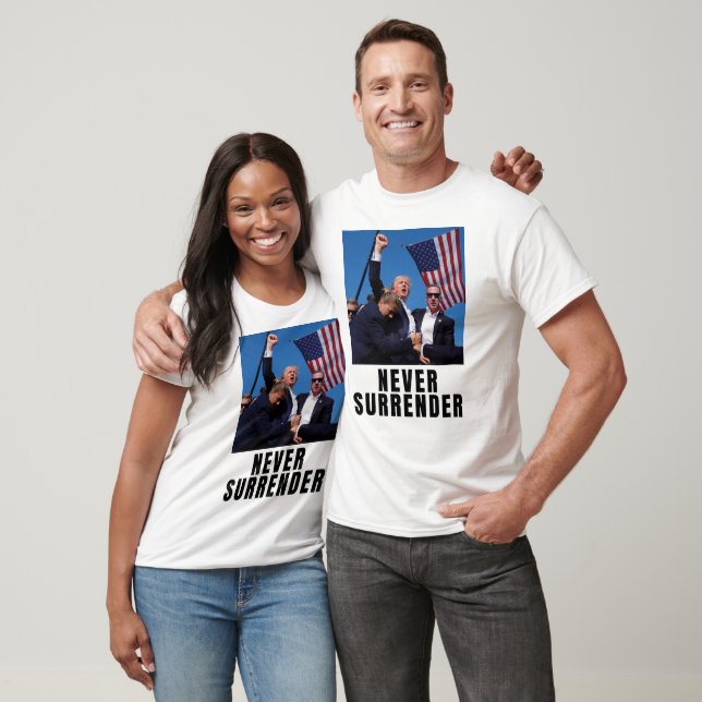 Trump  2024  Never Surrender T-Shirt (Unisex)