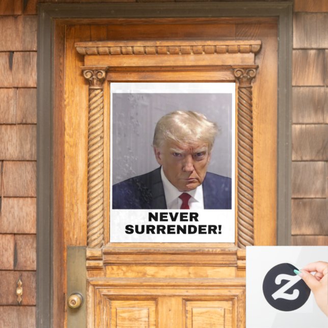 Trump 2024 Never Surrender Window Cling (Home Door)