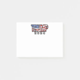 Trump 2024 Patriotic Block Letters Post-it Notes