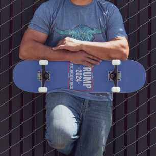 Trump 2024 Patriotic Republican Election President Skateboard