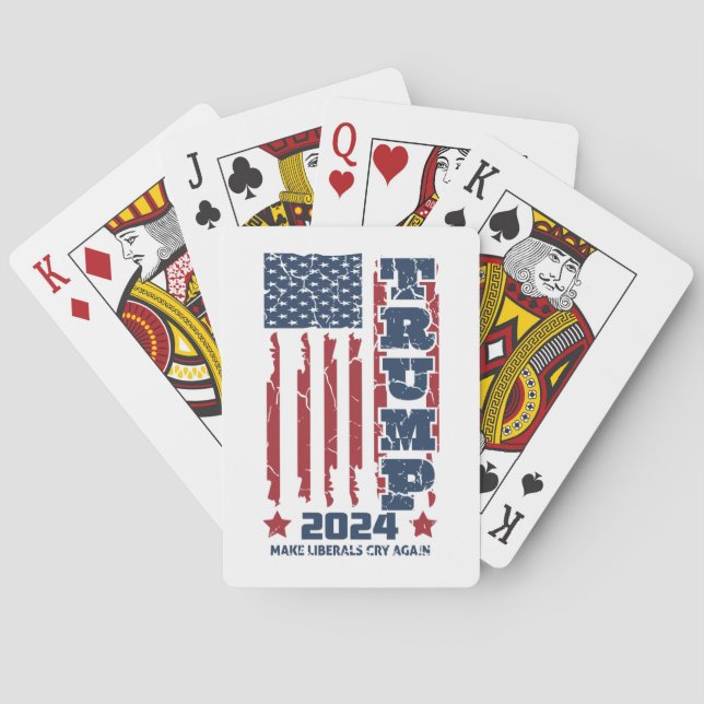 Trump 2024 Playing Cards Make liberals Cry (Back)