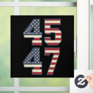 Trump 2024 President 45 47 America USA Vintage Window Cling