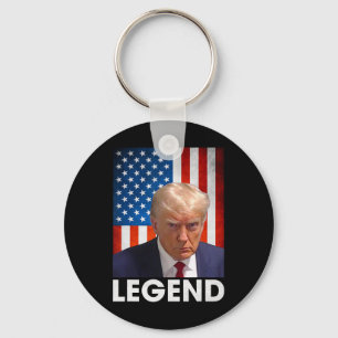 Trump 2024 President Legend American Flag  Keychain