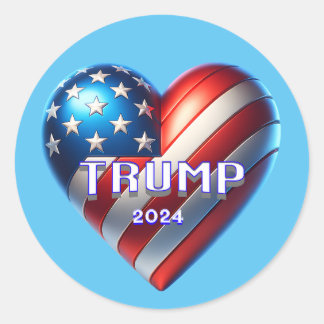 Trump 2024 Presidential Election USA Republican Classic Round Sticker