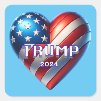 Trump 2024 Presidential Election USA Republican Square Sticker