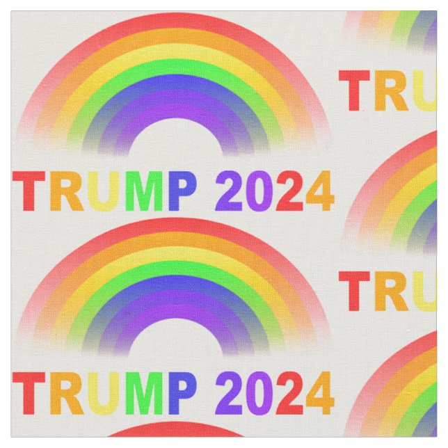 Trump 2024 Rainbow  Fabric (Close Up)