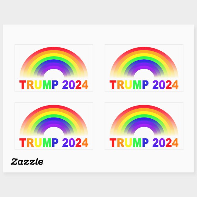Trump 2024 Rainbow Sticker (Sheet)