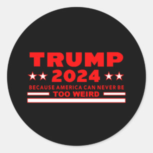 TRUMP 2024 RED CLASSIC ROUND STICKER