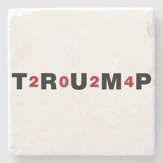 Trump 2024 Red Stone Coaster (Front)