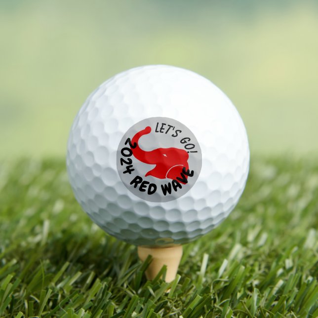 TRUMP 2024 RED WAVE LET'S GO GOLF BALLS (Insitu Tee)