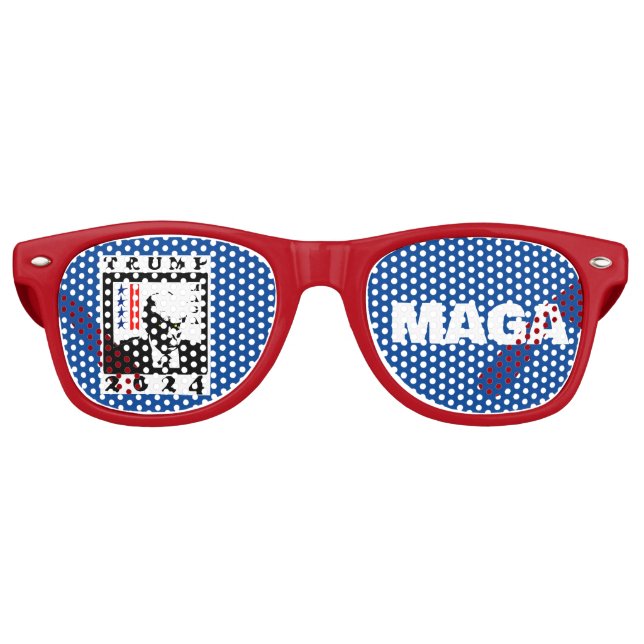 TRUMP 2024 RWB RETRO SUNGLASSES (Front)