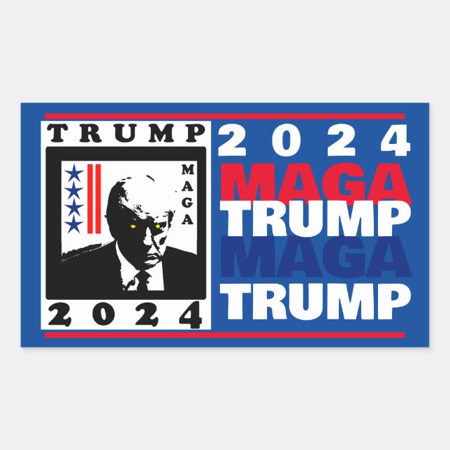 TRUMP 2024 RWB STICKER (Front)