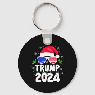 Trump 2024 Santa Usa Make Christmas Great Again Fu Keychain