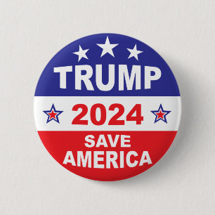 TRUMP 2024 SAVE AMERICA 2 INCH ROUND BUTTON