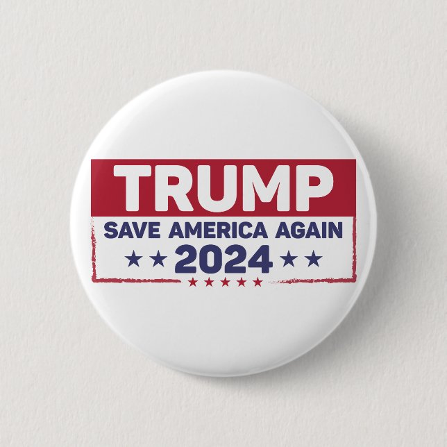 Trump 2024 Save America Again 2 Inch Round Button (Front)