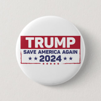Trump 2024 Save America Again 2 Inch Round Button