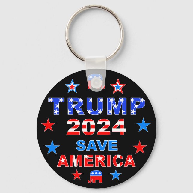 TRUMP 2024 SAVE AMERICA KEYCHAIN (Front)