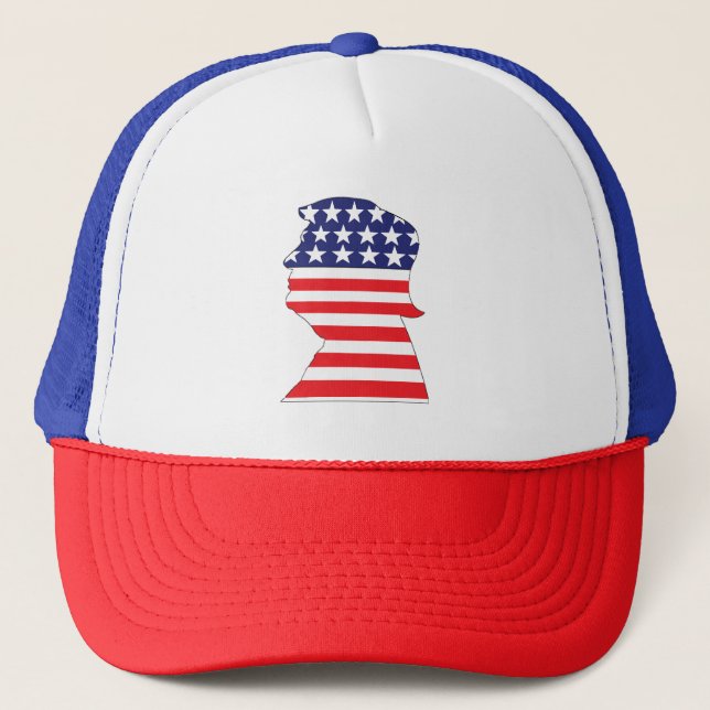 Trump 2024 Silhouette  Trucker Hat (Front)