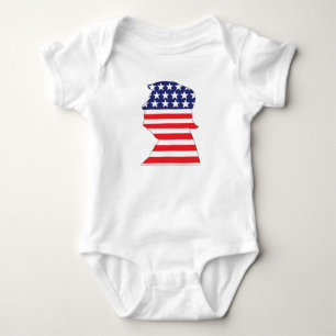 Trump 2024 stars and stripes  baby bodysuit