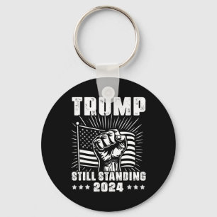 Trump 2024 Still Standing American Flag Donald Tru Keychain