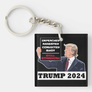 Trump 2024 Still Standing President Election USA  Keychain