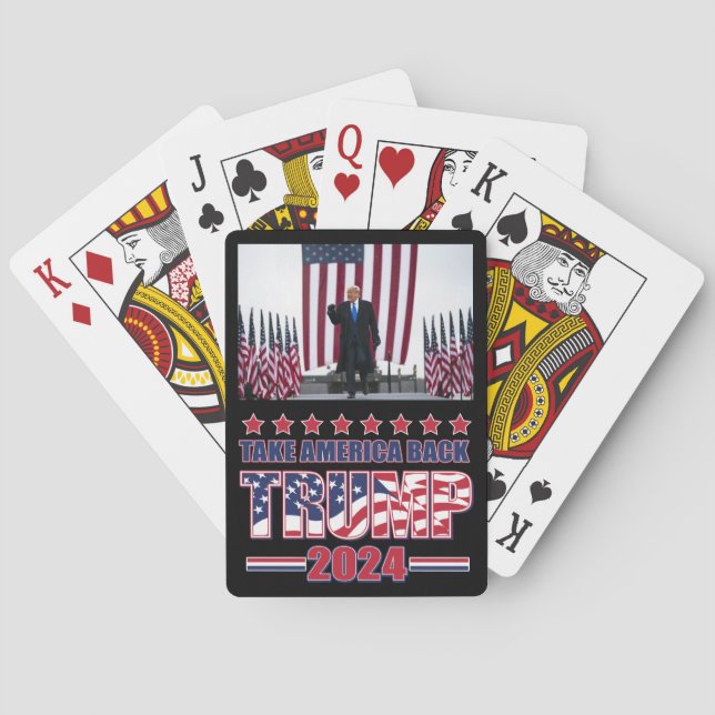 Trump 2024 Tak America Playing Cards (Back)