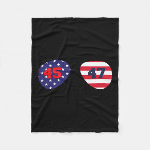 Trump 2024 Take America Back American Flag Patriot Fleece Blanket