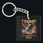 Trump 2024 Take America Back American Flag Trump 2 Keychain<br><div class="desc">Trump 2024 Take America Back American Flag Trump 2024</div>