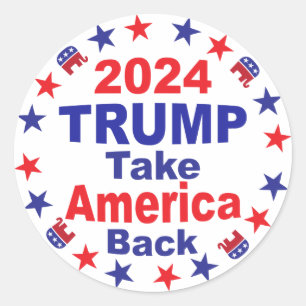 TRUMP 2024 Take America Back Classic Round Sticker