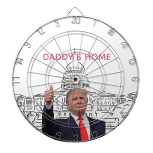 Trump 2024 Take America Back Daddy's Home  Dartboard