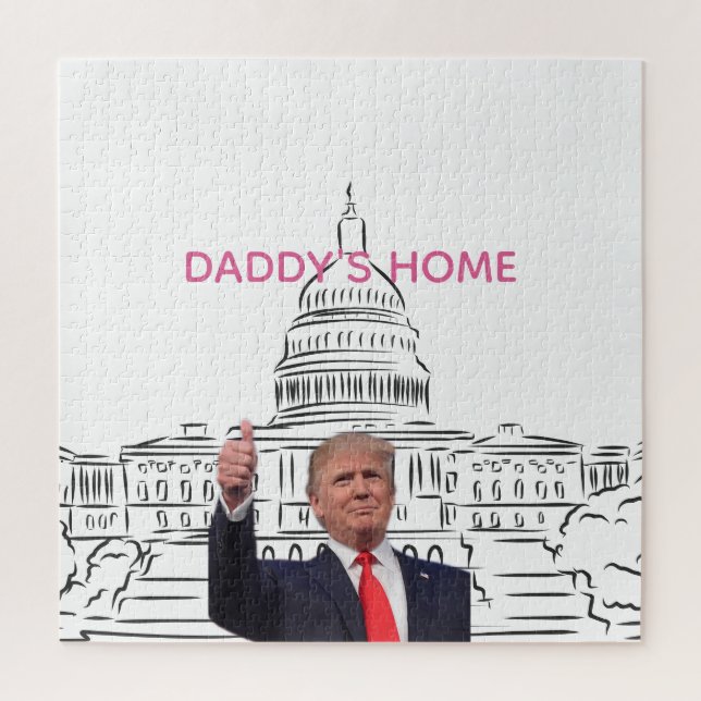 Trump 2024 Take America Back Daddy's Home  Jigsaw Puzzle (Vertical)