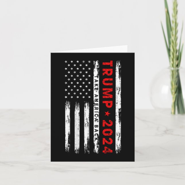 Trump 2024 Take America Back Election (on Back)  Card (Front)