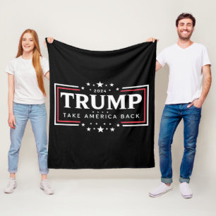 Trump 2024 Take America Back Fleece Blanket