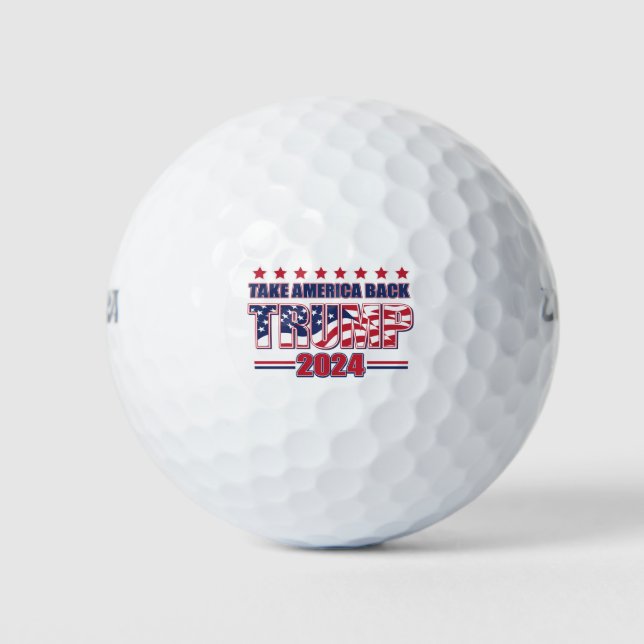 TRUMP-2024 Take America Back Golf Balls (Front)
