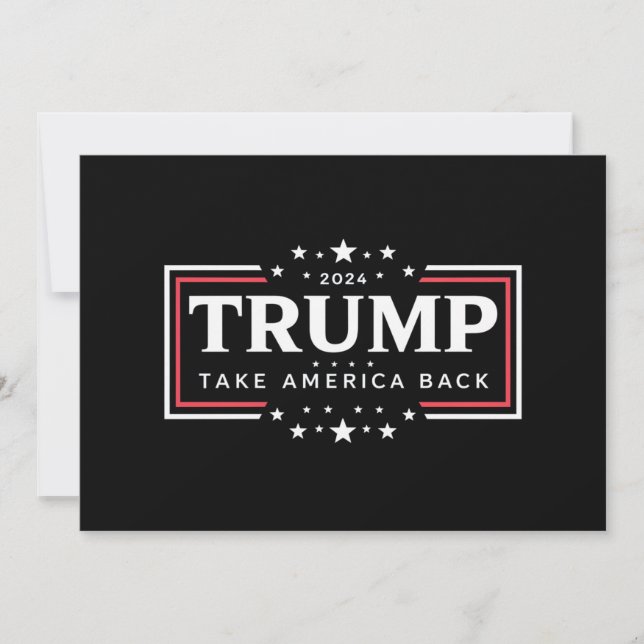 Trump 2024 Take America Back  Invitation (Front)