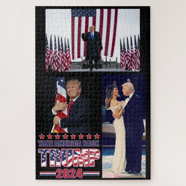 Trump 2024 Take America Back Jigsaw Puzzle (Vertical)