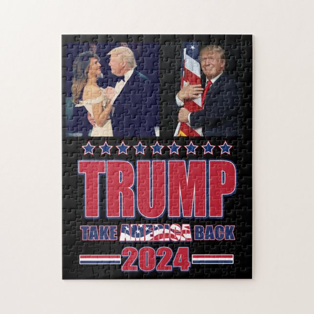 Trump 2024 Take America Back Jigsaw Puzzle (Vertical)