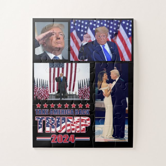 Trump 2024 Take America Back Jigsaw Puzzle (Vertical)