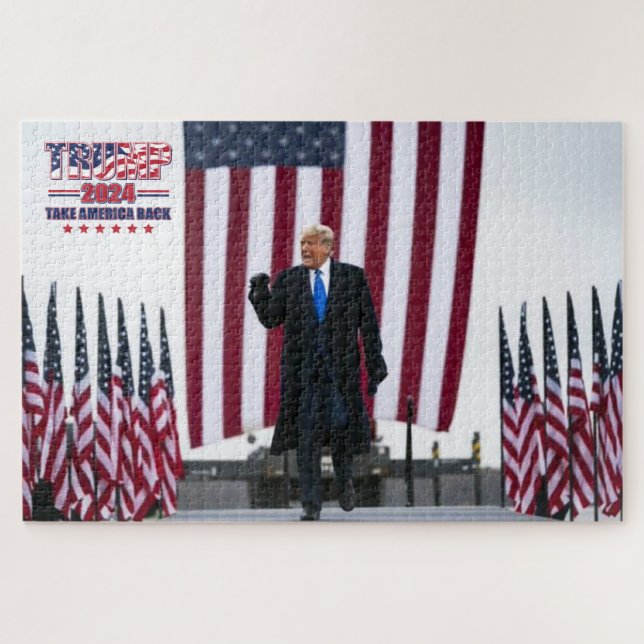 Trump 2024 Take America Back Jigsaw Puzzle (Horizontal)
