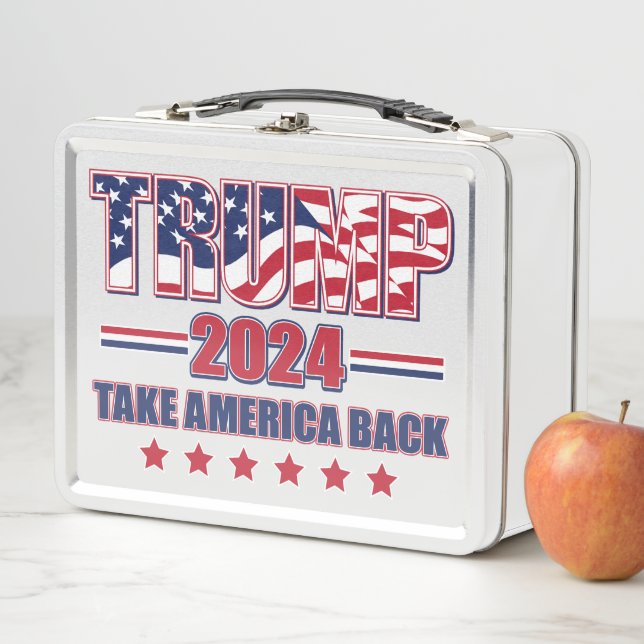 Trump 2024 - Take America Back Metal Lunch Box (In Situ)
