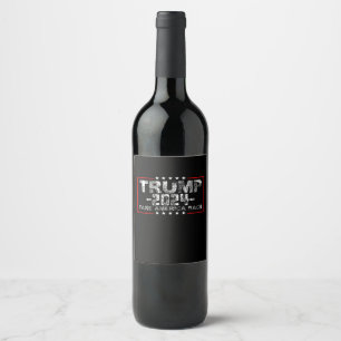 Trump 2024 Take America Back Politics Vintage Wine Label