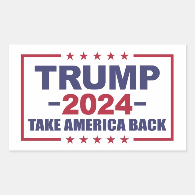 Trump 2024 Take America Back Sticker (Front)